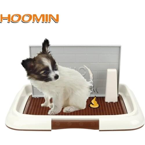 HOOMIN Portable Pet Toliet Training with Pillar Toilet Mat Training Potty Dog Pad Tray Toilet Training Urinary Trainer Pee Pad
