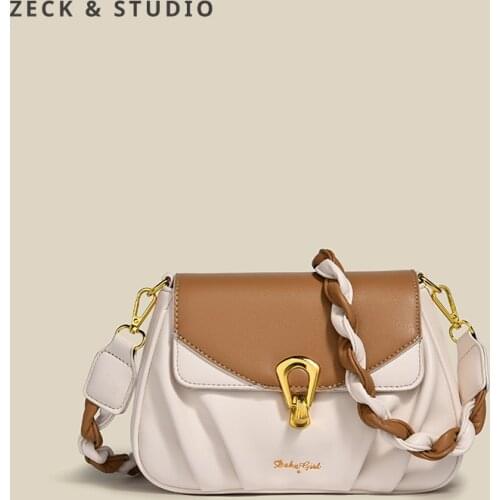 Color contrast Small PU Leather Crossbody Bags for Women 2021 Simple Trends Designer Fashion Lock Shoulder Handbags and Purses