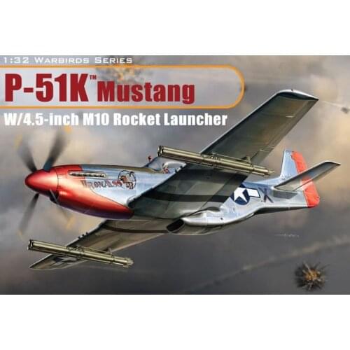 DRAGON 3224 1/32 P-51K Mustang w/4.5 inch M10 Rocket Launcher - Scale Model Kit