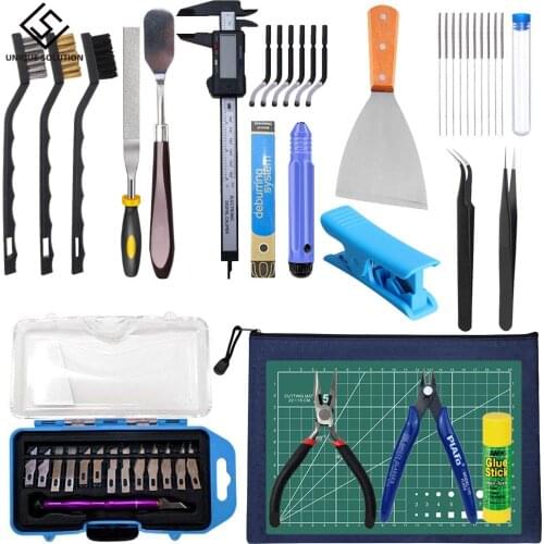 3D printer parts 3D Print Removal Tools kit complete 3D print finishing tool Retouch Use for 3d printer PLA resin printer model