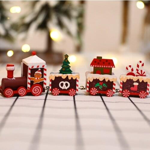 2021 New Merry Christmas Thomas Small Train Gift Desktop Decorations for Home Xmas Tree Holiday Party Decoration Car Ornament