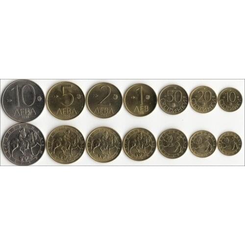 Bulgaria 7 Pieces 1 Set Europe Coins New Original Coin UNC Commemorative Edition 100% Real EU
