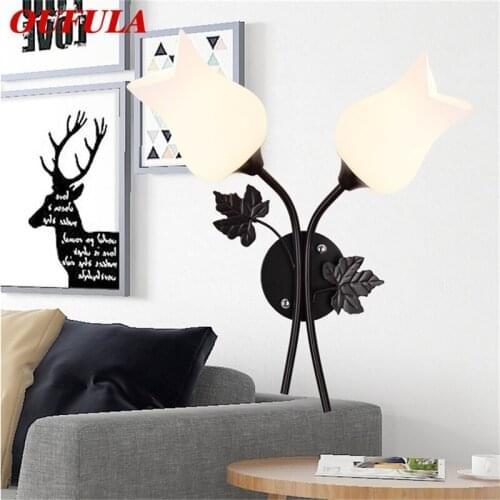 OUFULA Wall Lamps Contemporary Creative LED Sconces Lights Flower Shape Indoor For Home Bedroom