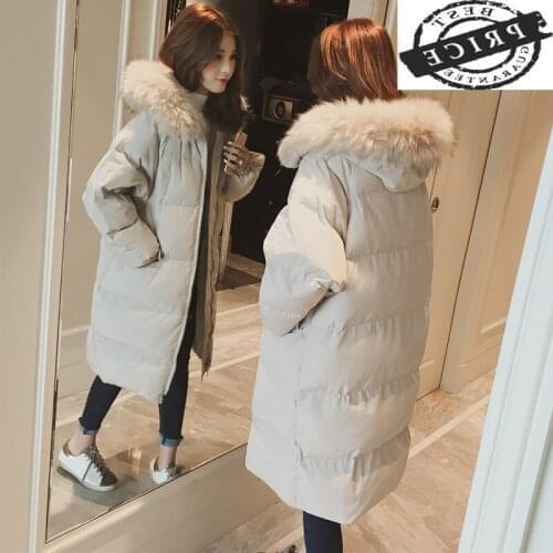 2021 Winter Parkas Jacket Women Fur Collar Coat Thick Warm Down Cotton Jackets Ladies Coats Top Casacas Para Mujer LWL621