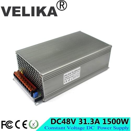 Regulated Switching Power Supply DC48V 31.3A 1500W Driver Transformers 110V 220V AC to DC48V USP for Stepper CNC CCTV 3D Printer