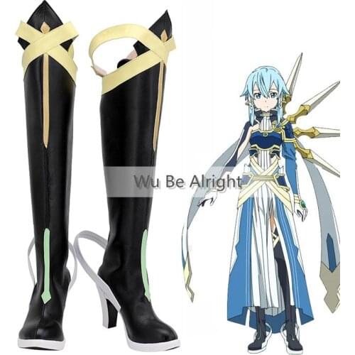 Anime Sword Art Online Alicization Asada Shino Cosplay Shoes Boots Halloween Carnival Cosplay Costume Accessories