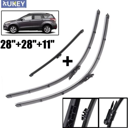 Misima Windshield Wiper Blades set Windscreen Fit For Ford Kuga Escape 2013-2019 Front Rear Window Wiper Blade 2014 2015 2016