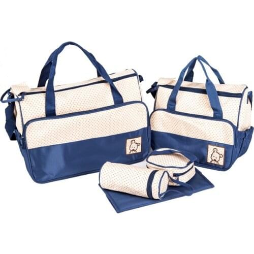 Discount! 5pcs diaper bags Shoulder Messenger multifunctional mummy big stroller bag maternity