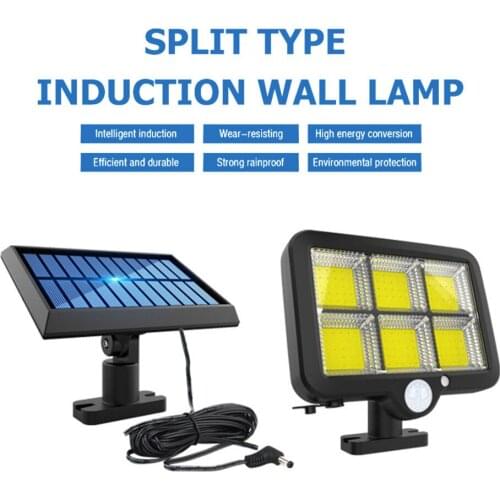 COB 160LED Solar Light Outdoor Solar Lamp PIR Motion Sensor Waterproof Street Light Powered Sunlight Path Night Lighting