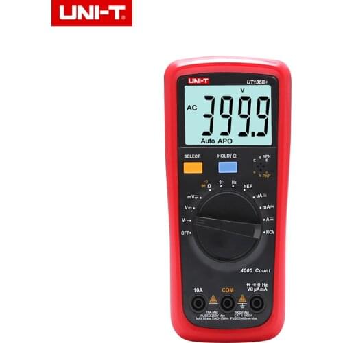 UNI-T UT136B+ Auto Range Digital Multimeter AC DC Frequency Resistance Tester W/Capacitance Test with NCV Function