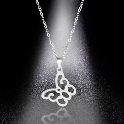 Vintage Harajuku Goth Punk Stainless Steel Star Moon Animal Heart Pendant Chain Choker Necklace Egirl Cool Hiphop Trendy Jewelry
