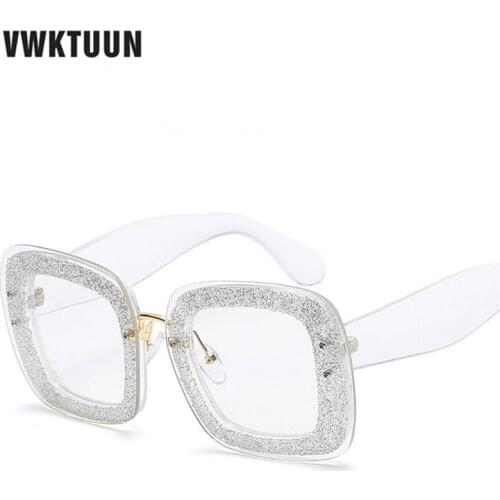 VWKTUUN Square Sunglasses Women Oversized Sunglass Brand Designer Big Frame Vintage Sun glasses For Women 2017 Sun Shades