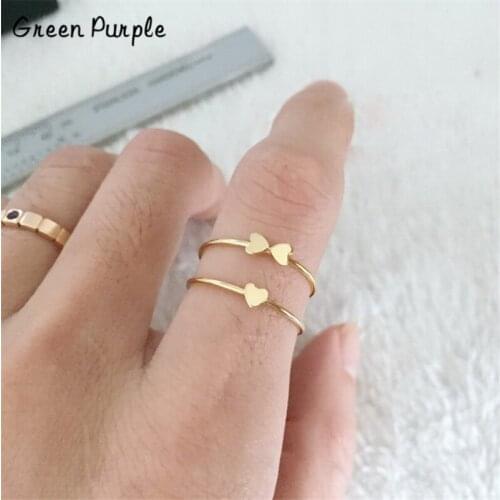 Gold Heart Ring Wedding Jewelry Bohemian Knuckle Mujer Boho Bague Femme Minimalism Charm Anelli Aneis Ring for Women Anillos