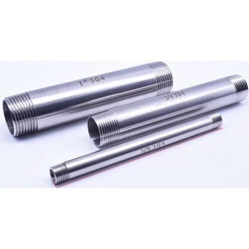 1/8" 1/4" 3/8" 1/2" 3/4" 1" 1-1/4" 1-1/2" Male BSP Threaded 150mm Extension Pipe Plumbing Fitting 304 Stainless Steel Connector