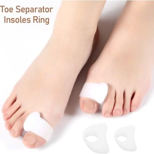 1 Pair Toe Separators Toe Silicone Bunion Guard Foot Care Orthopedic Finger Toe Separator Correction Pad Foot Care Tool