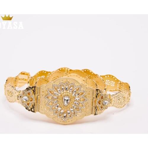 2020 March Moroccan Women Belt Chain Metal Waistband Jewelry Long Adjustable Length Wedding Buckle Waist Belts