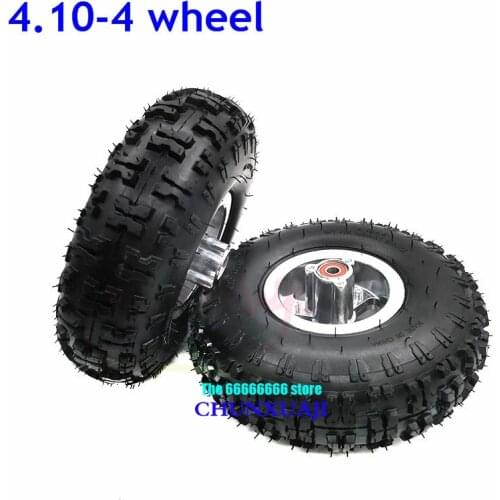 4.10-4 Tire Tube and 4 Inch Alloy Hub for MIni Motorcycle Electric Scooter Gas Scooter ATV 4.10/3.50-4 Inflatable Tyre Wheels
