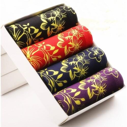 4pcs Underwear Men Boxer Printing Modal Breathable Short Boxer Male Underwear Boxer Shorts Man Plus Size 5XL 6XL 7XL