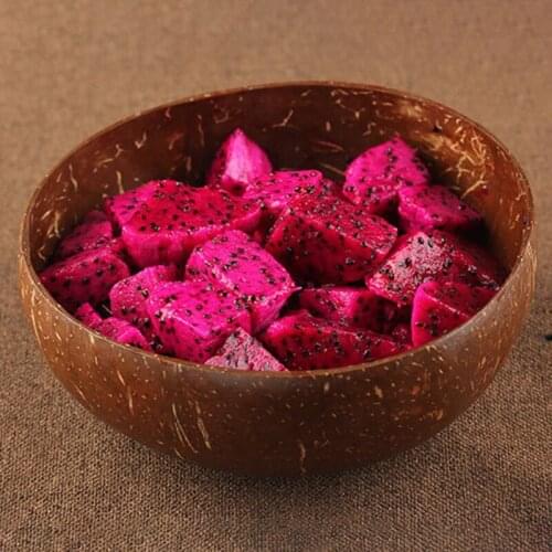 Creative Natural Coconut Wood Bowl Eco Friendly Fruit Salad Noodles Rice Ice Cream Wood Bowl Art Crafts Decoration