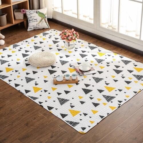 Muti Size Cotton JapaneseTatami Mat Carpet Window Falt Skid Living Room Bedroom Mat Plant Leave Pattern Home Textile