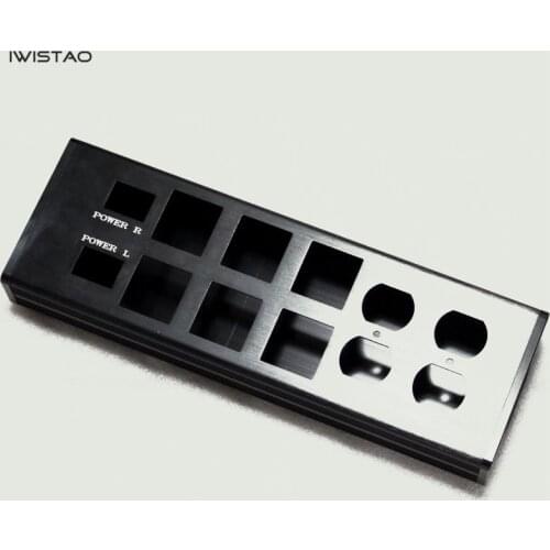 IWISTAO Power Strip Casing Whole Aluminum Housing 10 Locations for Sockets L343 * W115 * H48mm Excluding Accessories Black DIY