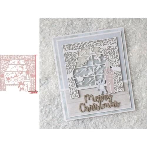 Graceful Christmas Scenery Snow Elk Girl Metal Cutting Dies Scrapbooking Album Paper DIY Cards Crafts Embossing Dies New 2019