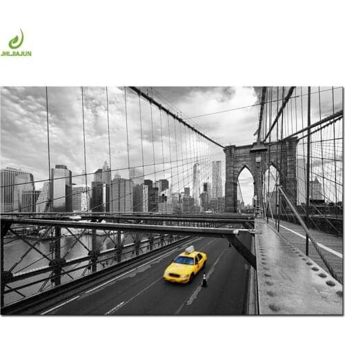 JHLJIAJUN Modern Industrial Style Yellow Taxi Nordic Wall Art Print And Poster Dining Living Room Home Bedroom Decor