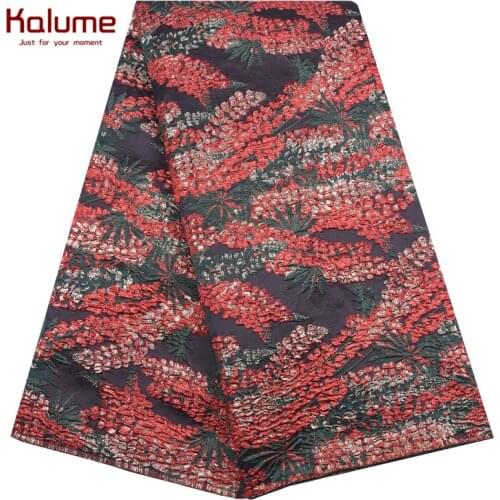 Kalume African Gilding Lace Fabric Embroidery Nigerian Jacquard Lace Fabric High Quality French Lace Fabric For Party Sews F2094