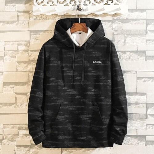 Classic Autumn Spring 2020 Black Hoodie Sweatshirt Mens Casual Fashion Clothes Oversize Plus Size 5XL 6XL 7XL 8XL