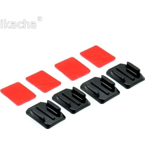 Mounts For GoPro 8 7 Curved Flat Mounts 3M Sticky Pads for Go Pro Xiaomi Yi SJCAM Action Camera Helmet Board Car