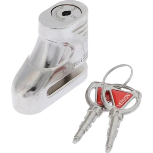 Portable Anti-theft DX3 Disc Brake Lock Locking Zinc-alloy ATV Bike Silver