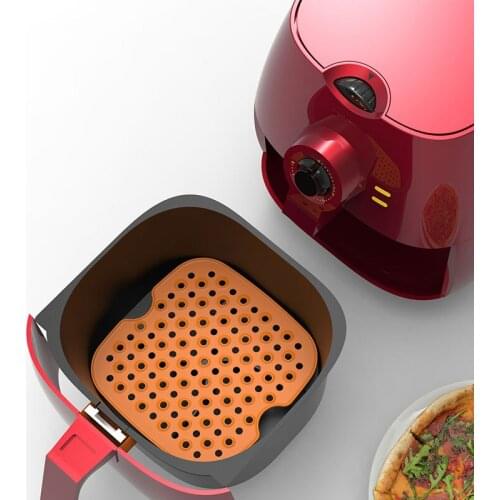 1PCS Silicone Air Fryer Steamer Liners Premium Perforated Pad Non-Stick Steaming Basket Mat Baking Utensils For Kitchen Supplies