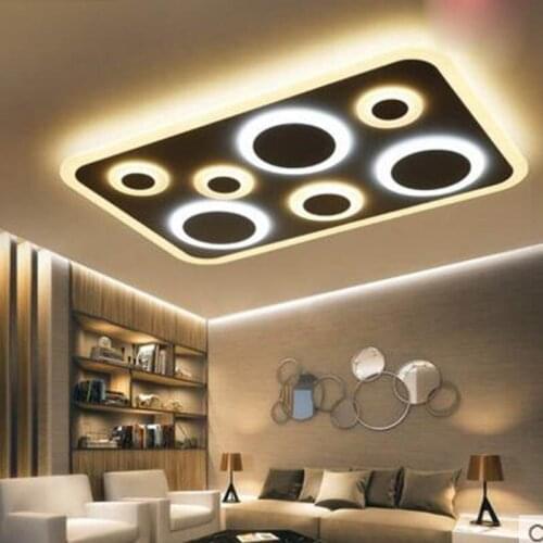 Led ceiling lamp modern minimalist atmosphere living room lamp acrylic rectangular lighting home hall bedroom lamps led lighting