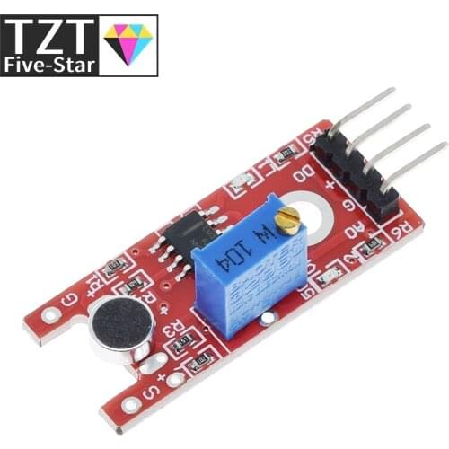 TZT Microphone Voice Sound Sensor Module For Arduino Analog Digital Output Sensors KY-038
