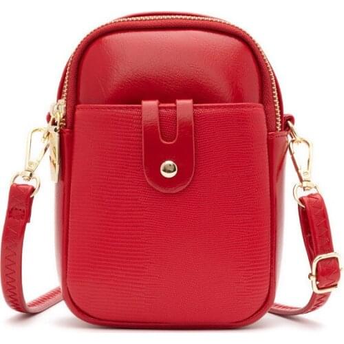 Women Mini Crossbody Bag Vintage PU Leather Female Mobile Phone Purse Wallet Ladies Small Shoulder Bag Zipper Messenger Pocket