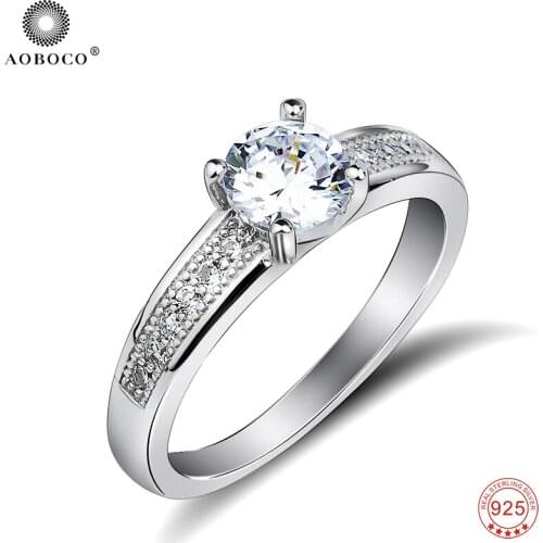 Rings Women High Quality 100% Fine 925 Sterling Silver Ring Luxury Sweet Rings Fashion Jewelry Christmas Wedding Gift GNJ0561