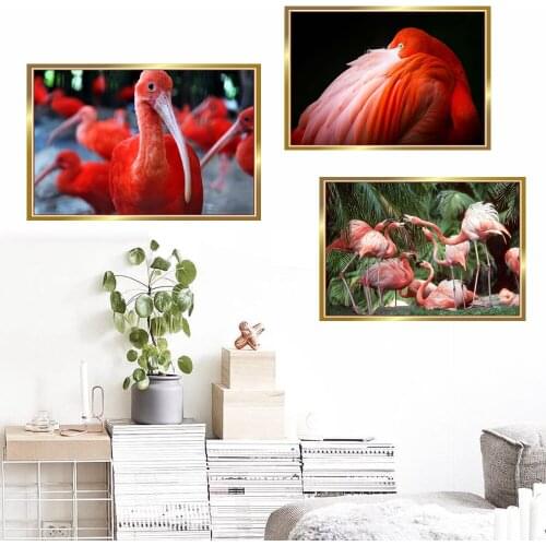 Animal Painting Beautiful Flamingo Landscape Art Canvas Painting Gift Painting Living Room Corridor Home Decoration Mural