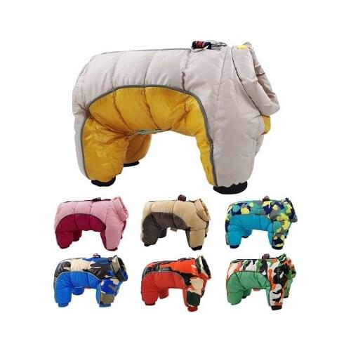Winter Pet Dog Clothes For Small Dogs Warm Waterproof Reflective Puppy Clothing French Bulldog Costume Medium Coat Dog Jacket