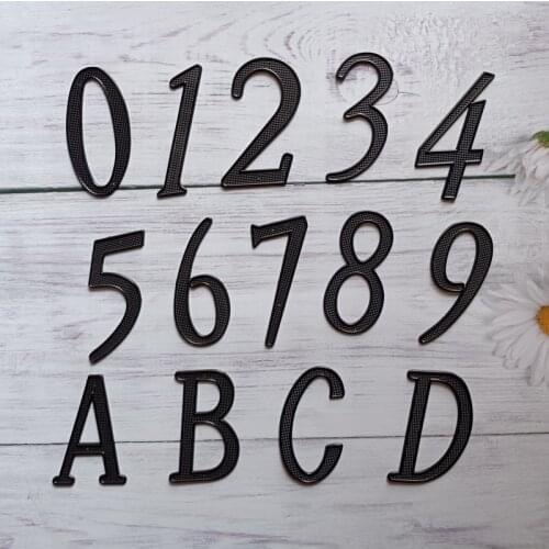 10cm Black House Number 4" Door Outdoor Mailbox Numbers Huisnummer Numeros Para Casa Street Address Nail on Metal Zinc Numbers