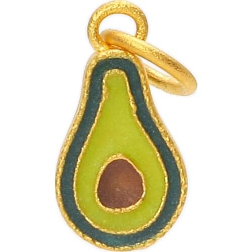 Pure 24K Yellow Gold Bracelet Women 999 Gold Avocado Bracelet