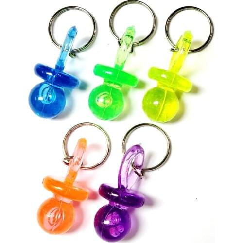 6 pc Key Ring with Pacifier Pinata Bag Filler Loot School Bag Birthday Party Favor Gift Novelty carnival wholesales vending