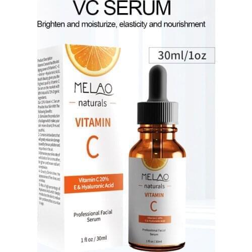 Organic 30ML Vitamin C Serum Anti-Aging Shrink Pore Hyaluronic Acid Face Serum Whitening Moisturizing Skin Care