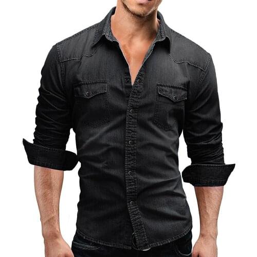 AUSO Mens Denim Shirts