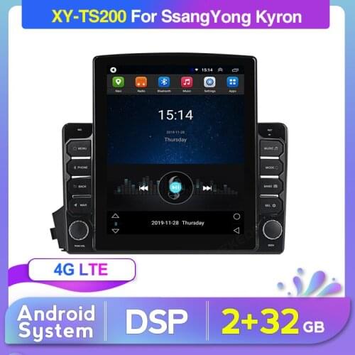 Android car audio stereo For Ssang yong Ssangyong Actyon Kyron 4G WIFI Bluetooth GPS Navigation support DVR Rear camera swc