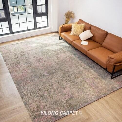 Yilong 9'x12' Oversize Handmade Wool Rugs Modern Home Furniture Carpet (YLRugP680)