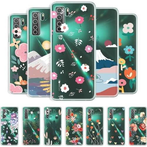 For Huawei P40 Lite 5G Case Transparent Soft Cover For Huawei Nova 7 SE Protective Fundas on Honor 30s Russia Clear Phone Case