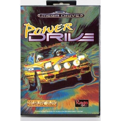 Power Drive 16bit MD Game Card For Sega Mega Drive/ Genesis with Retail Box