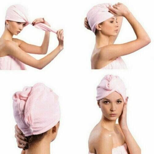 Microfiber Dry Hair Cap Strong Absorbent Shower Cap Soft Shower Cap Hat Ladies Turban Headgear Bath Tool