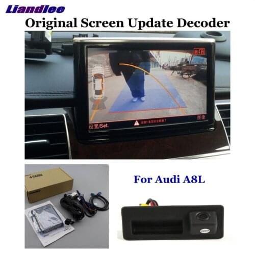 HD Reverse Reversing Parking Camera For Audi A8 A8L (High) Rear View Rearview Backup Camera Decoder Accessories Alarm System
