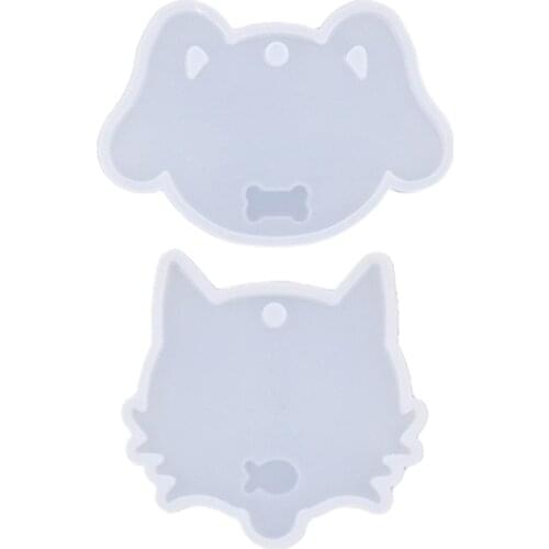 Cat/Dog Tag Plate Pendant Casting Silicone Mould DIY Crafts Jewelry Making Tool Crystal Epoxy Resin Mold